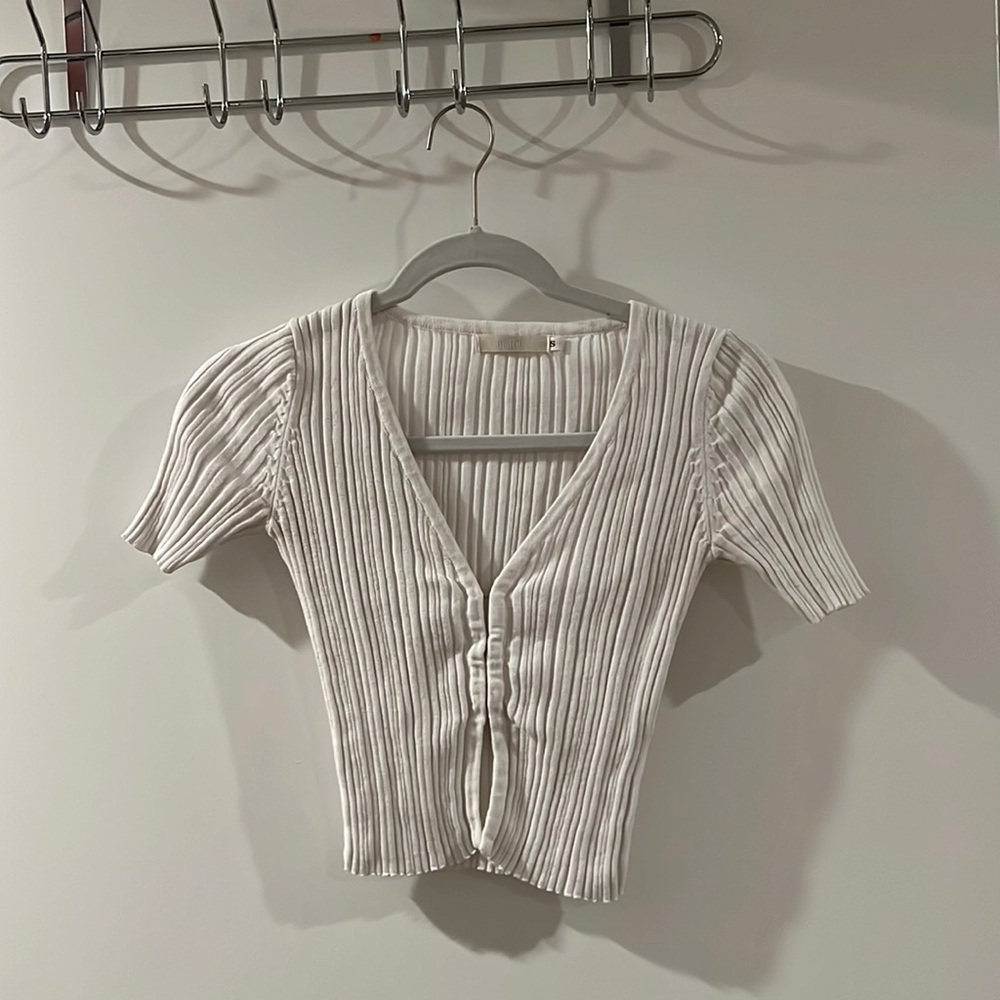 white crop top